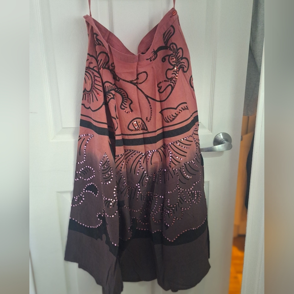 Boho long skirt ombre